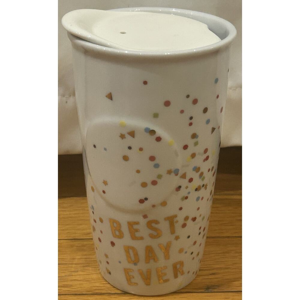 Starbucks Best Day Ever Confetti Ceramic 10 oz Tumbler - Picture 4 of 8